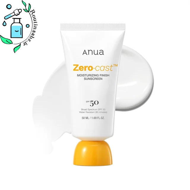 ضدآفتاب زیرو کست مرطوبکننده آنوا SPF50 | بدون سفیدک و فینیش طبیعی